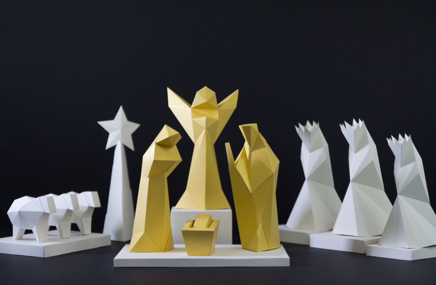 Décor Crèche, Calendrier de L'avent, Origami 3D, Kit Bricolage - Papershape