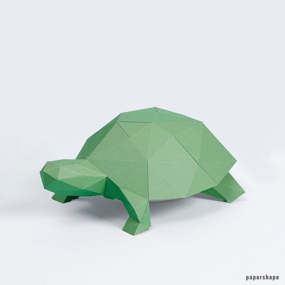 Papercraft Schildkröte Wohnkultur Papercraft Diy Kit Papierschildkröte Diy Geschenk Papershape