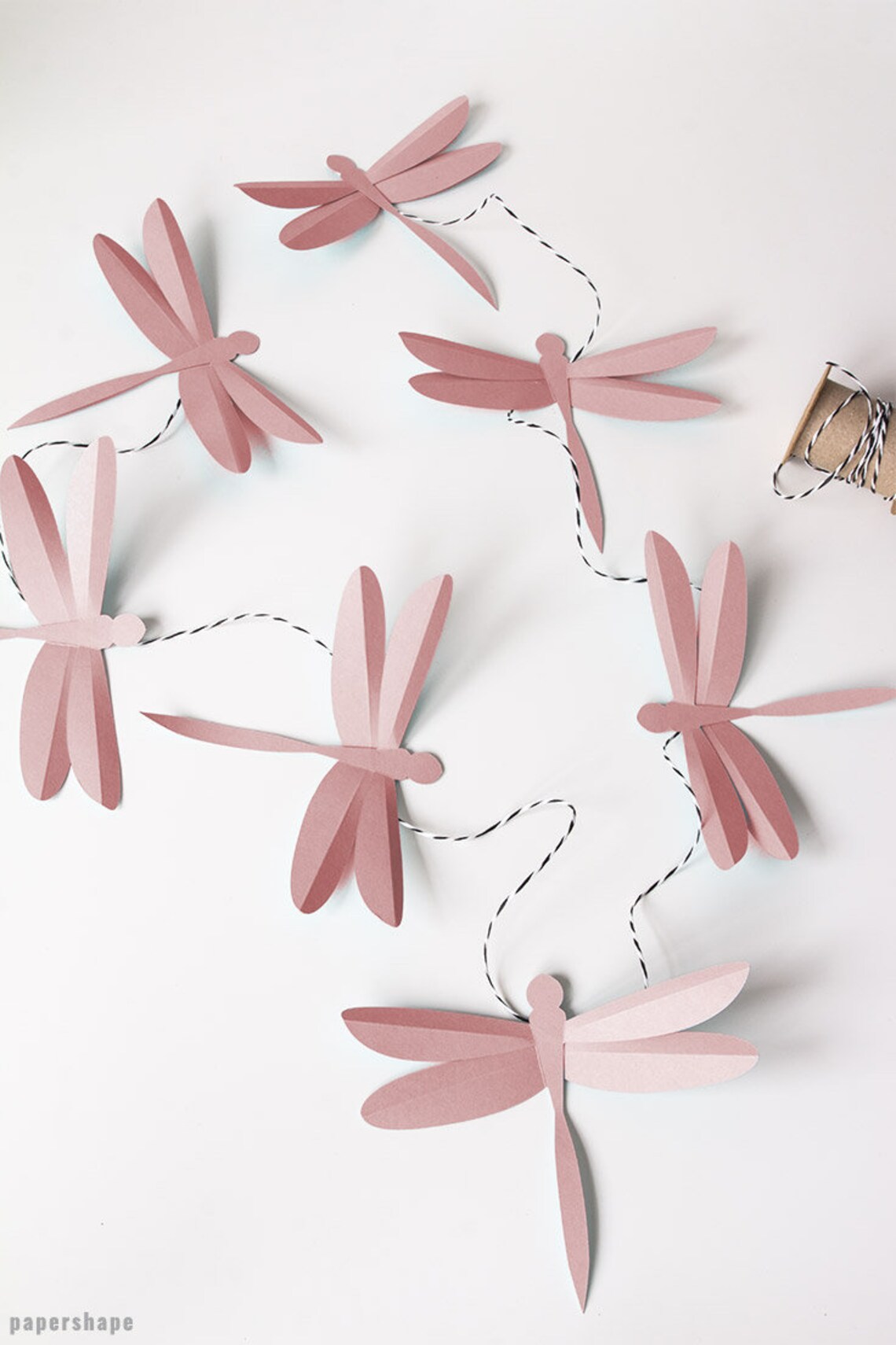 Paper Dragonfly for Wall 3D Dragonfly PDF Template - Etsy