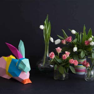 Bunny Papercraft, low poly rabbit