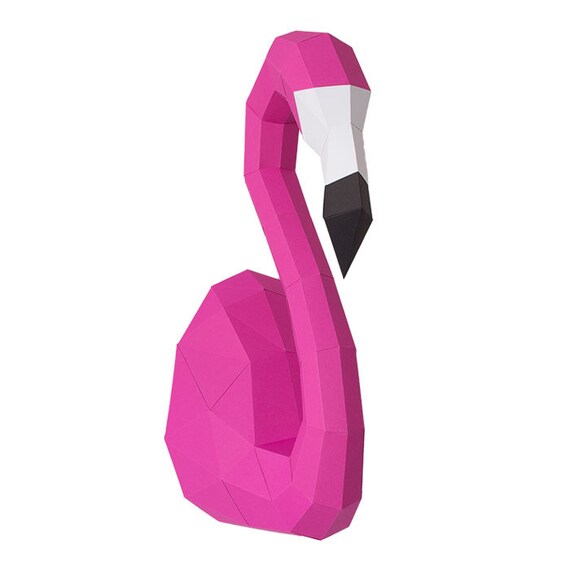 Papercraft Diy Kit Flamingo Individual Color Choice Papershape