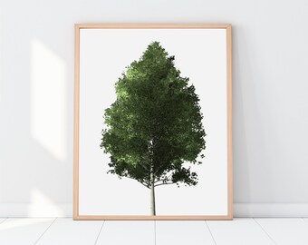 Tree Printable, Trees, tree print, tree art, tree poster, pine tree, woods decor, cabin chic, woodland, plants, leaves, mountain decor, wood