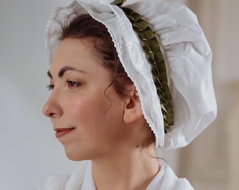 Puff cap headwear rococo 18th century