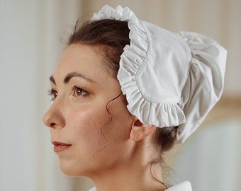 Rococo 18th century ruff cap headwear