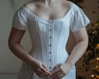 Période guerre civile, corset milieu du XIXe siècle 1840-1860, corset victorien, époque romantique, corset années 1840 années 1850 années 1860