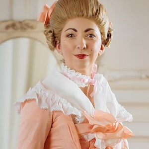 Fischu shawl with ruffs, rococo 18th century, colonial 19th century