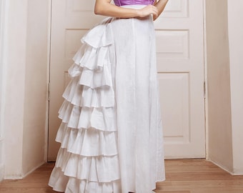 Petticoat bustle gown skirt, Victorian age undergarment, 19th century