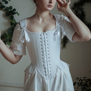 18th Century Marie Antoinette Corset Stays With Front and Back Lacing  Historical Undergarment Straps, Made to Measure -  Canada