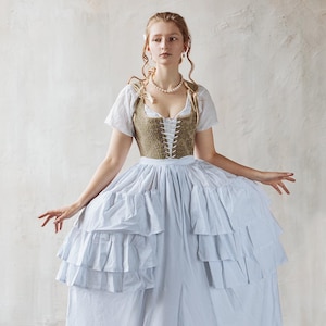 Hoop-skirt petticoat for pannier cage, Rococo 18th century women&#39;s underwear, Marie Antoinette