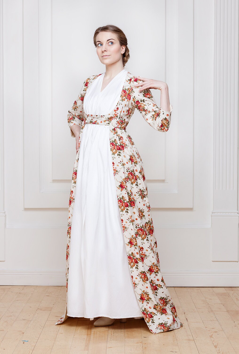 Woman dress 1819th century Chemise dress open robe Regency Etsy