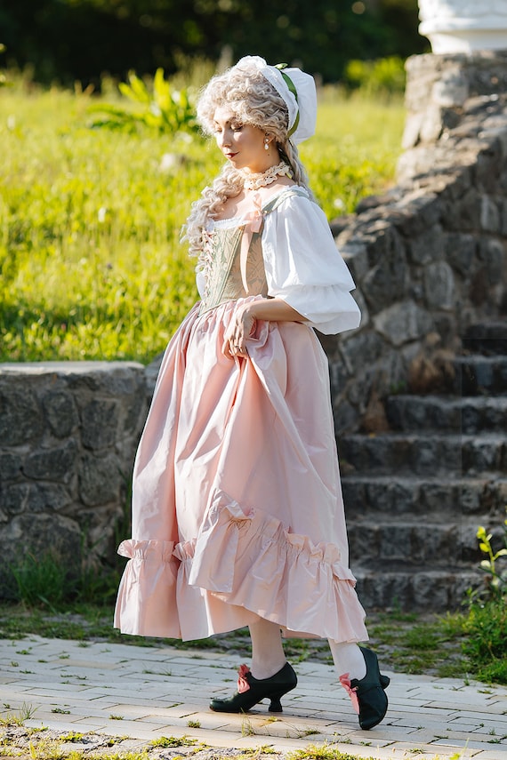 18th Century Rococo Fashion Soft Stays Corset in Decorative Fabric