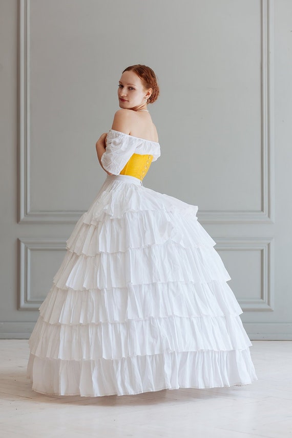 Petticoat 19th Century 1850s Crinoline Underskirt Etsy
