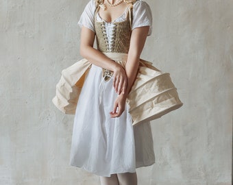 Sacoche rococo du XVIIIe siècle, jupe à créoles, sous-vêtements féminins, Marie-Antoinette