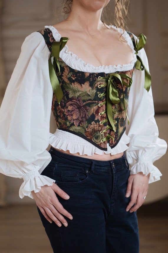 Rococo Fashion Soft Stays Tapestry Corset 18th Century - Etsy