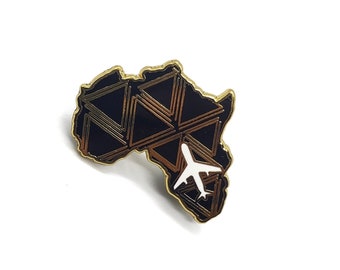 Noir Voyage Africa Enamel Pin