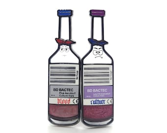 Blood Culture Bottle Enamel Pin