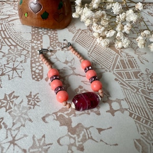 R236 Vintage Haori Himo Beaded Stones Ties | Traditional Japanese Accessory | Kimono and Haori Closure