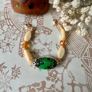 R228 Vintage Haori Beaded Stones Himo Ties | Traditional Japanese Accessory | Kimono and Haori Closure