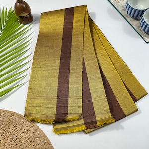 Japanese Hanhaba Obi Gold Brown Sash Kimono Yukata Womens / C501