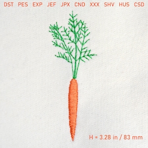 Carrot Machine Embroidery Design, Instant Download, Vegetable