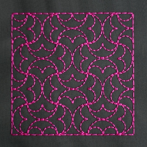 Sashiko pattern, Machine Embroidery File, Design 4x4 inch hoop, Digital file, Instant Download