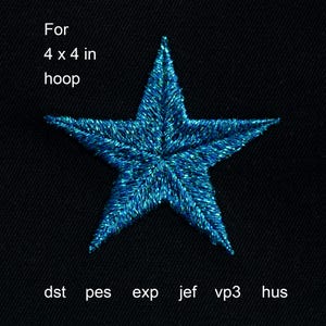 Star, Star pattern, Machine Embroidery Design, Instant Download, Embroidery Digital File, Embroidery Star, 4x4 in hoop