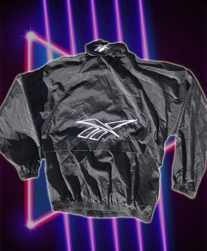 reebok black windbreaker