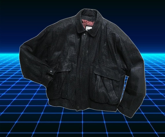 Black Leather - 80s jacket