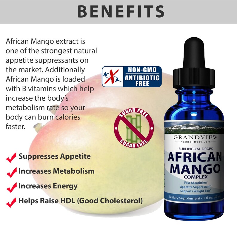 African Mango Drops Natural Complex for Healthy Weight Loss Etsy