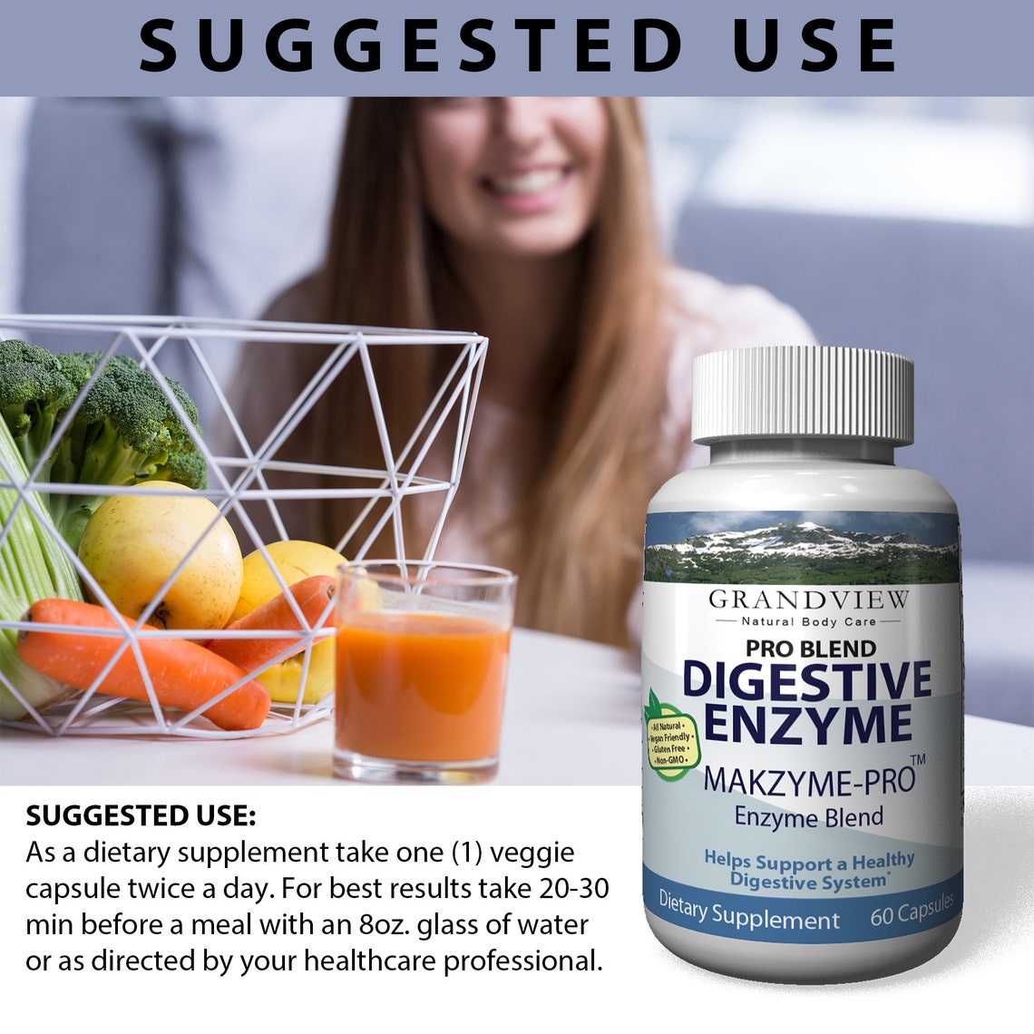 Digestive Enzyme Pro Blend All Natural Stomach Support For Etsy