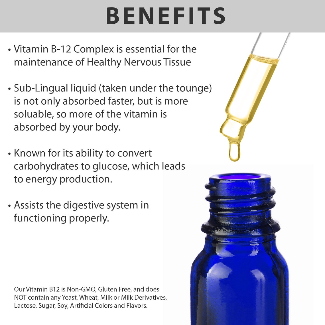 Vitamin B12 Complex Liquid Drops 4 Pack Best Way to Etsy