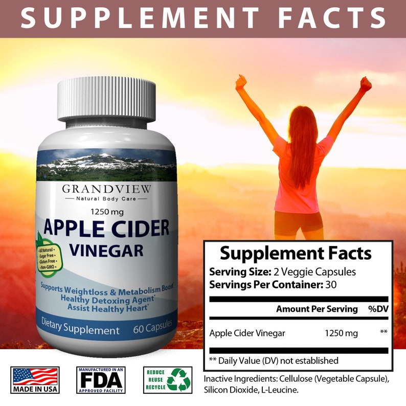 Apple Cider Vinegar Boost Metabolism and Energy Suppress Etsy