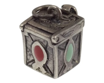 Charm boîte articulée en argent sterling émaillé