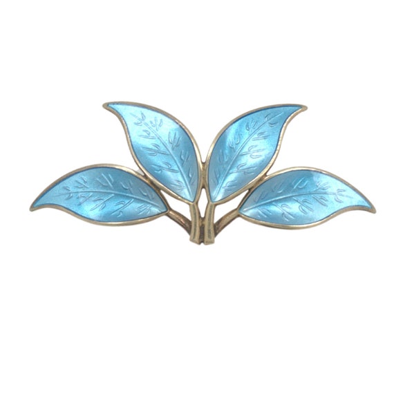 Scandinavian David Andersen 4 Leaf Enameled Sterl… - image 1