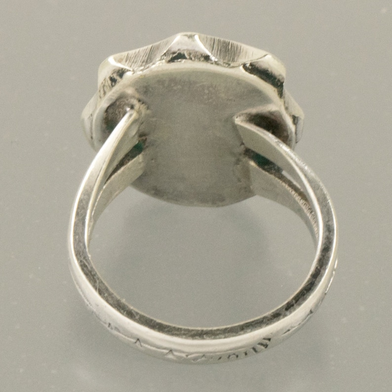 Royston Turquoise Navanjo Sterling Silver Ring Size 6