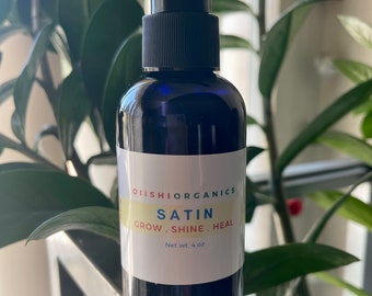 Satin hair oil, hair conditioner, hair moisturizer and scalp healing