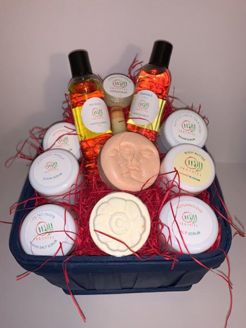 Large Vegan Skincare Basket Selfcare gift Relaxation Mom image 2
