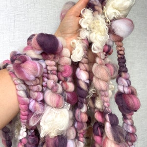 Hand spun Jumbo Art yarn 3 yards