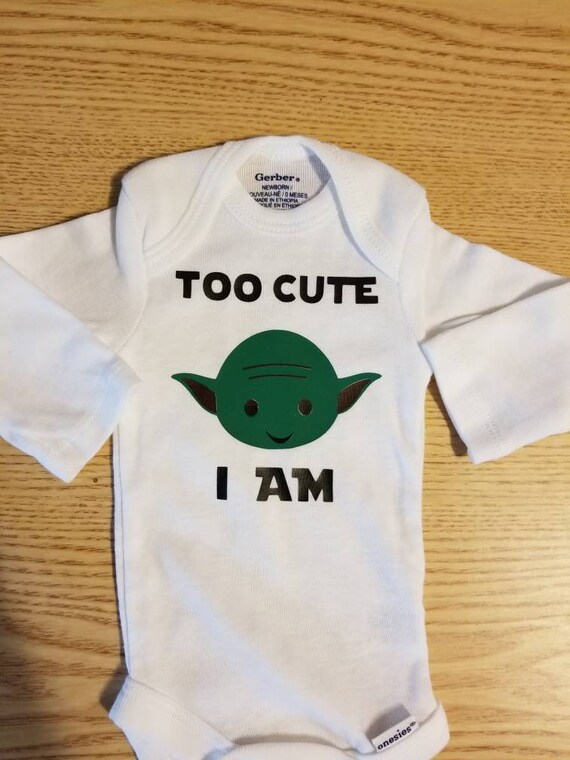 too cute i am yoda onesie