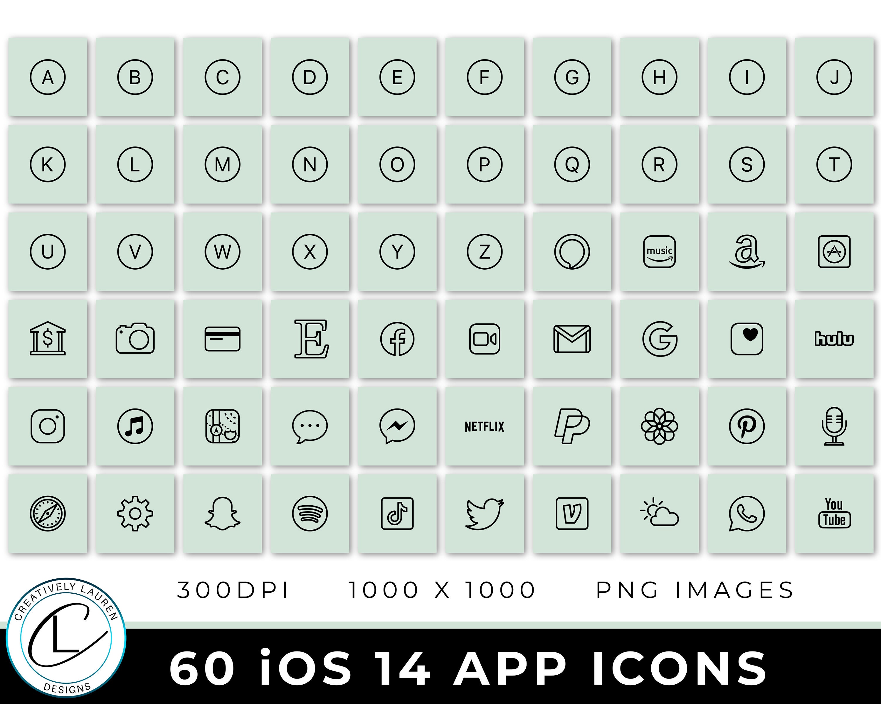 60 Sage Ios 14 App Icons
