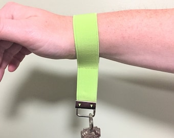 Stretchy Wristlet Key Fob, Heavy Elastic Keychain, Secret Santa Gift, Stocking Stuffer, Co worker Gift