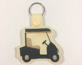 Llavero de carro de golf negro, llavero, etiqueta de bolsa de encanto de monedero, relleno de calcetín, Papá Noel secreto, regalo de golfista, regalo de compañero de oficina, regalo de camping