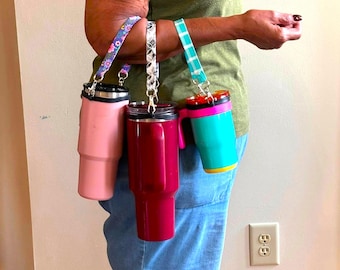 Drink Cup holder, Water Tumbler handle, Water Bottle Holder, Water cup carrier, Water bottle strap,