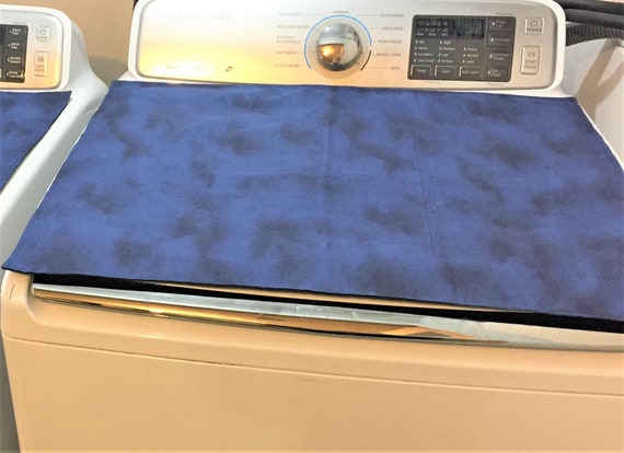 Washer and Dryer Cover, Laundry Room Accessories, Washing Machine Protector,  Blue Dryer Mat, House Warming Gift, Laundry Room Decor 