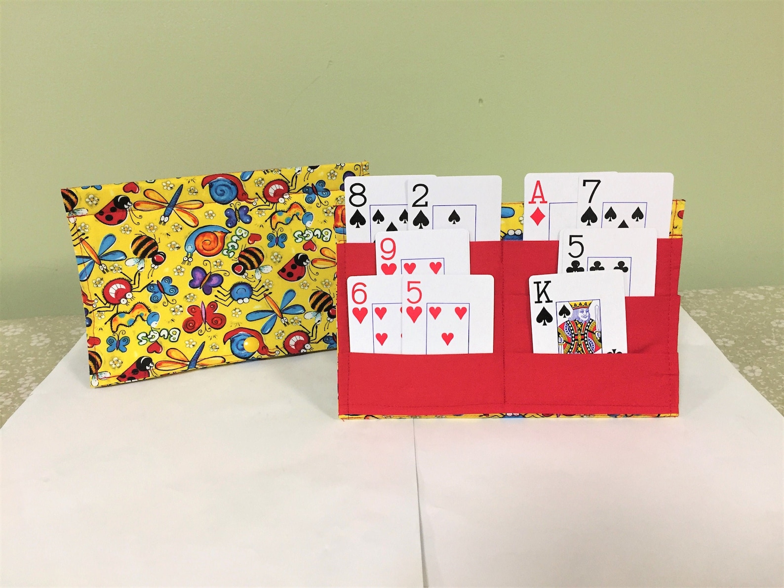 One Card Holder Playing Card Holder Fabric Card Game Etsy