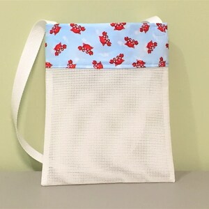 Sea Shell Collecting Beach Bag, Crab Beach Combing Bag, Kid&#39;s Mesh Tote Bag, Shelling Bag, Mesh Shell Bag, Sea Glass Collection