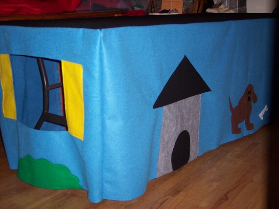 Table Cloth Fort, Table Play House, Felt Play Tent, Foot Table
