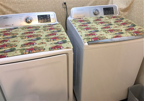 Housse de laveuse et sécheuse, accessoires de salle de lavage gris