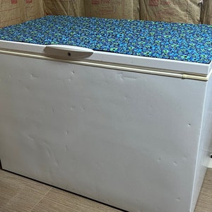 Freezer Cover, Chest Freezer Cover, Deep Freezer Topper, Appliance Cover, Lid Protector, Freezer tablecloth, House Warming, Bridal Shower