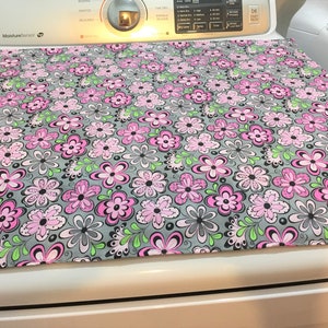 Washer and Dryer Cover, Laundry Room Accessories, Washing Machine Protector,  Gray Dryer Mat, House Warming Gift, Laundry Room Decor